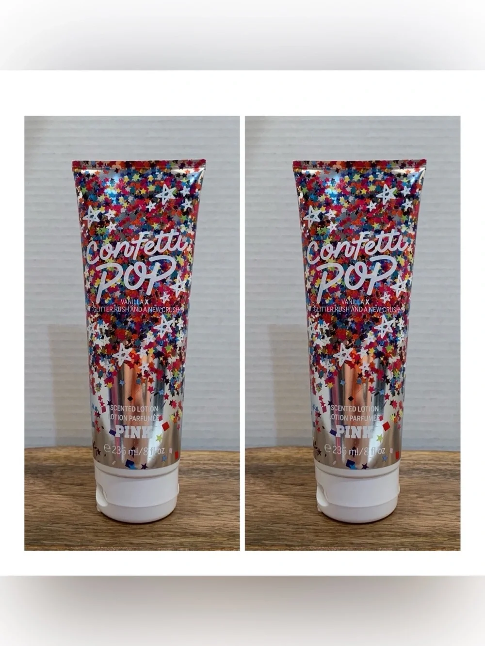 Victoria’s Secret PINK Confetti Pop Scented Lotion ~ 8 fl.oz. ( Lot of 2 )